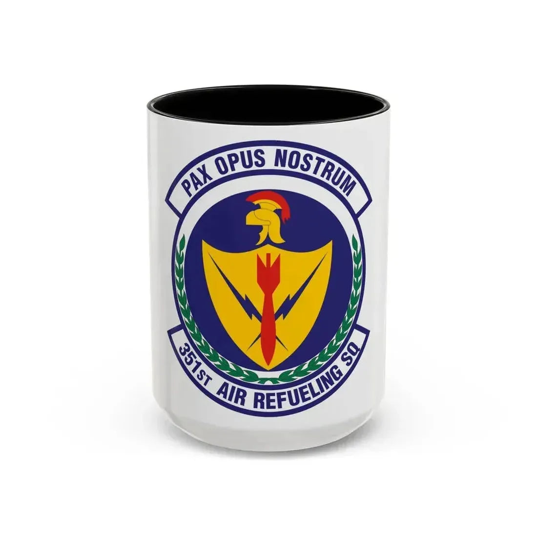 351st Air Refueling Squadron (U.S. Air Force) Accent Coffee Mug 15oz Black - Go Mug Yourself