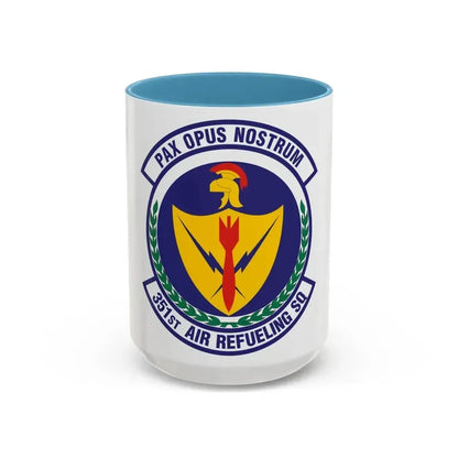 351st Air Refueling Squadron (U.S. Air Force) Accent Coffee Mug 15oz Light Blue - Go Mug Yourself