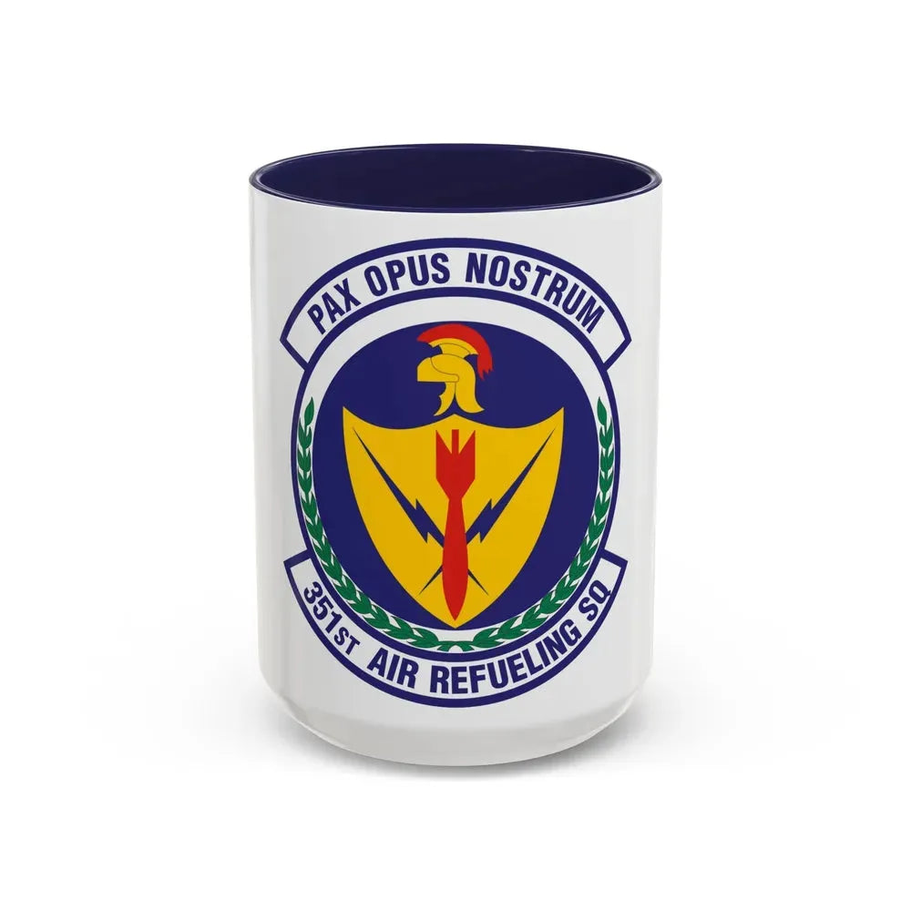 351st Air Refueling Squadron (U.S. Air Force) Accent Coffee Mug 15oz Navy - Go Mug Yourself