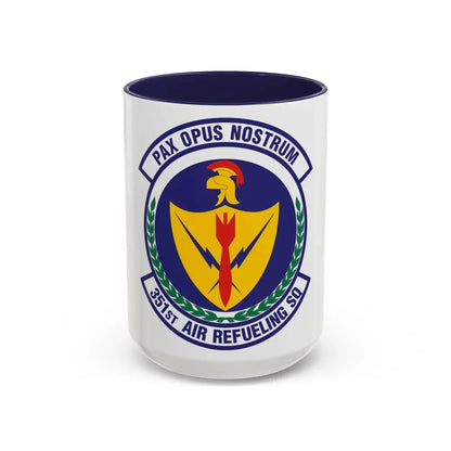 351st Air Refueling Squadron (U.S. Air Force) Accent Coffee Mug 15oz Navy - Go Mug Yourself