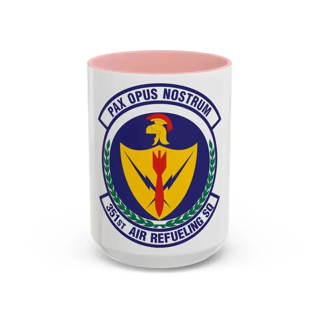 351st Air Refueling Squadron (U.S. Air Force) Accent Coffee Mug 15oz Pink - Go Mug Yourself