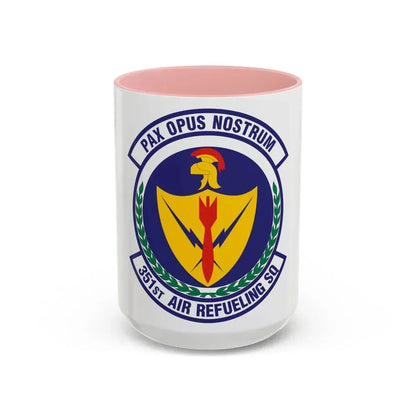351st Air Refueling Squadron (U.S. Air Force) Accent Coffee Mug 15oz Pink - Go Mug Yourself