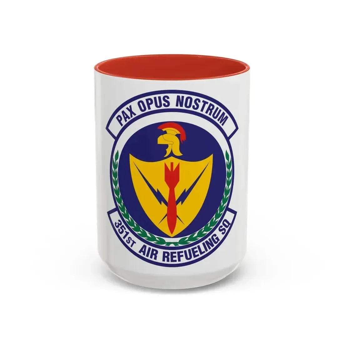 351st Air Refueling Squadron (U.S. Air Force) Accent Coffee Mug 15oz Red - Go Mug Yourself