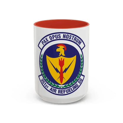 351st Air Refueling Squadron (U.S. Air Force) Accent Coffee Mug 15oz Red - Go Mug Yourself