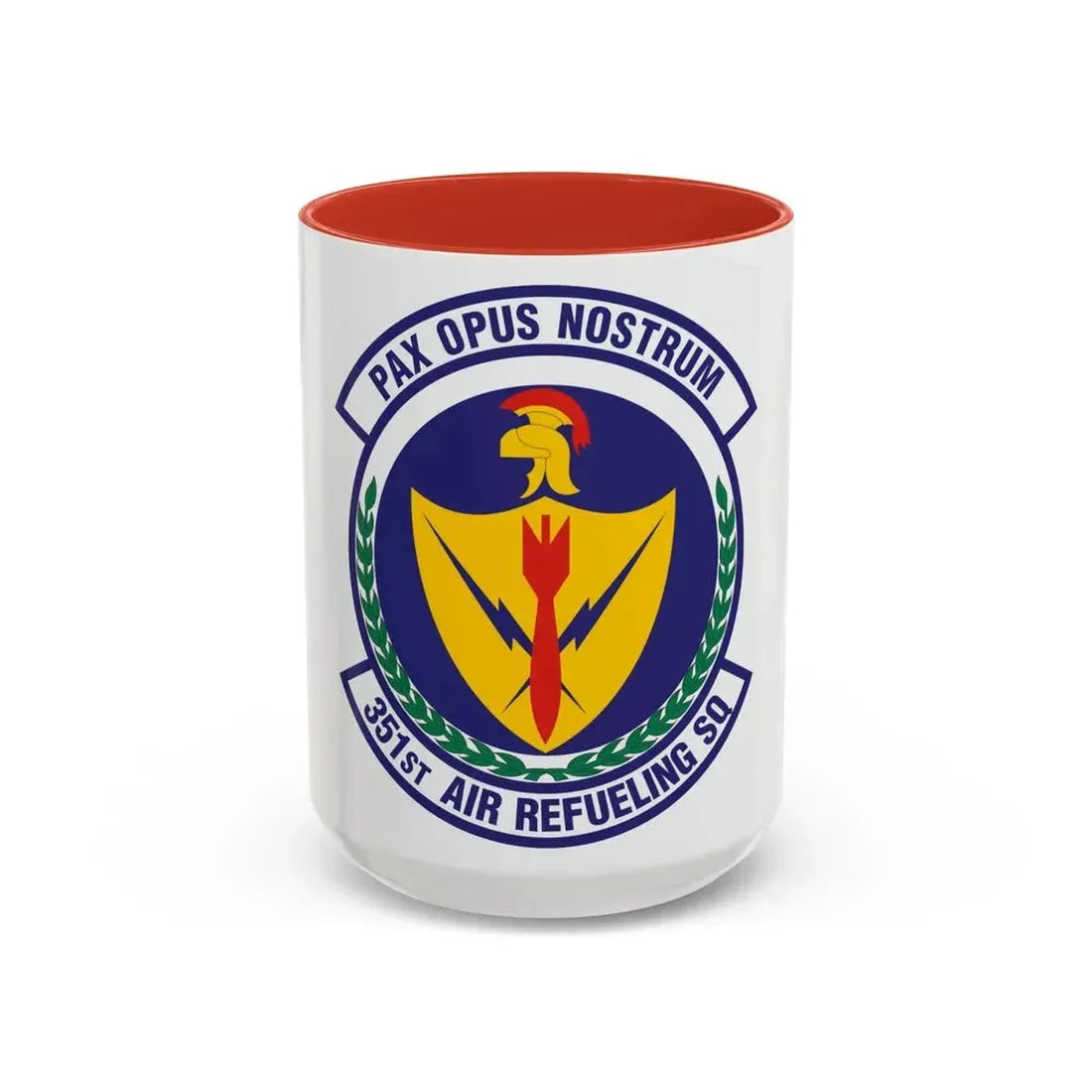 351st Air Refueling Squadron (U.S. Air Force) Accent Coffee Mug 15oz Red - Go Mug Yourself