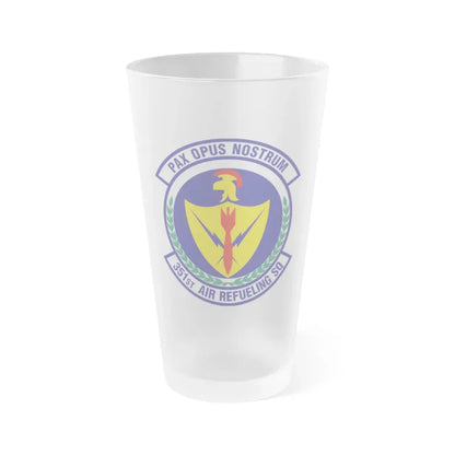 351st Air Refueling Squadron (U.S. Air Force) Frosted Pint Glass 16oz Default Title - Go Mug Yourself