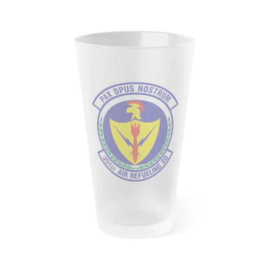 351st Air Refueling Squadron (U.S. Air Force) Frosted Pint Glass 16oz Default Title - Go Mug Yourself
