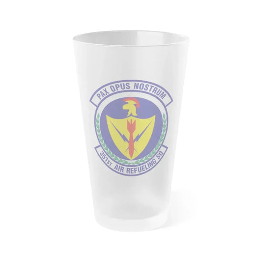 351st Air Refueling Squadron (U.S. Air Force) Frosted Pint Glass 16oz Default Title - Go Mug Yourself