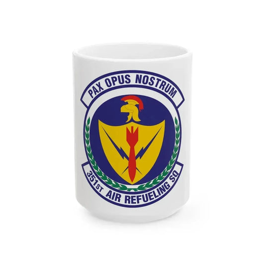 351st Air Refueling Squadron (U.S. Air Force) White Coffee Mug 15oz - Go Mug Yourself