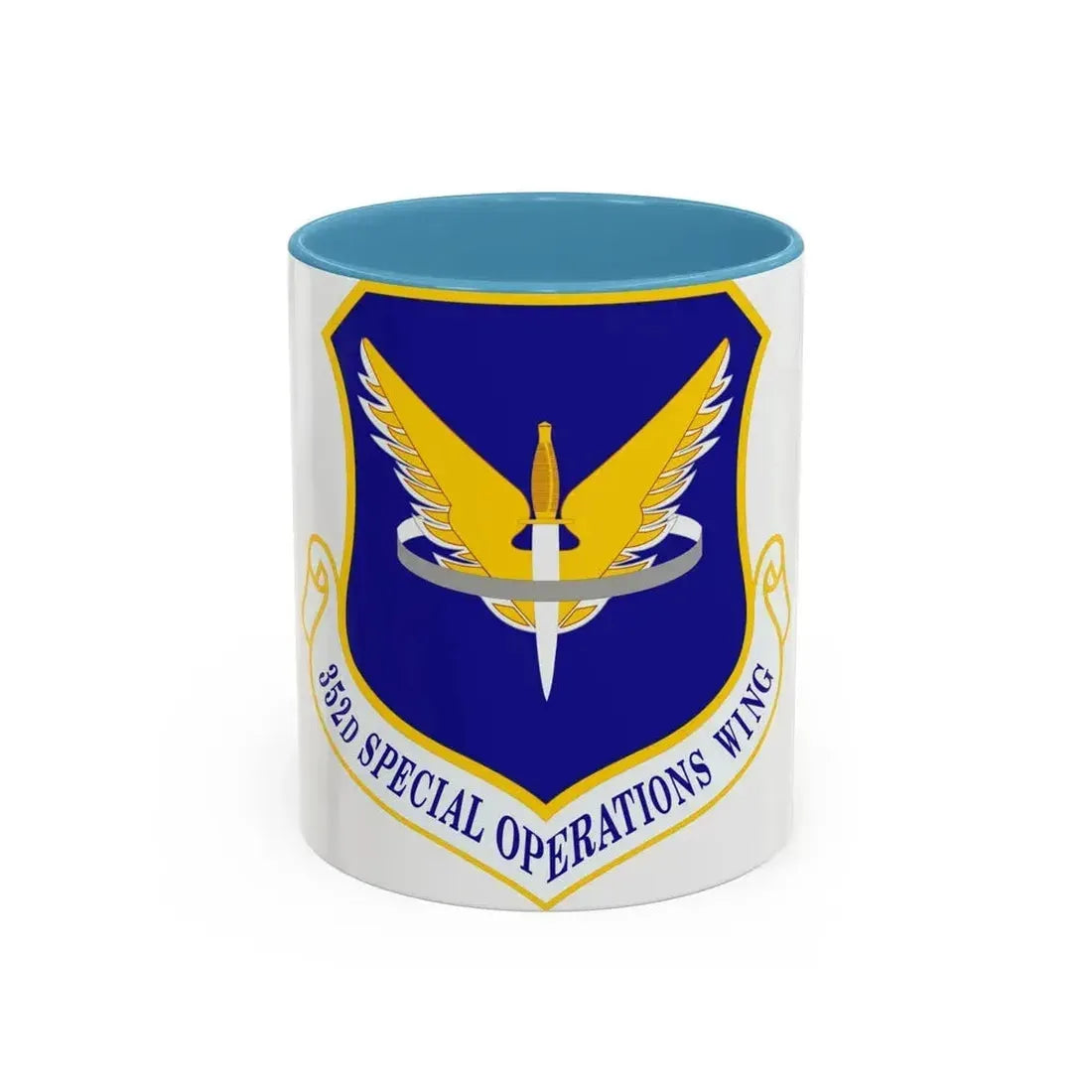 352 Special Operations Wing AFSOC (U.S. Air Force) Accent Coffee Mug 11oz Light Blue - Go Mug Yourself