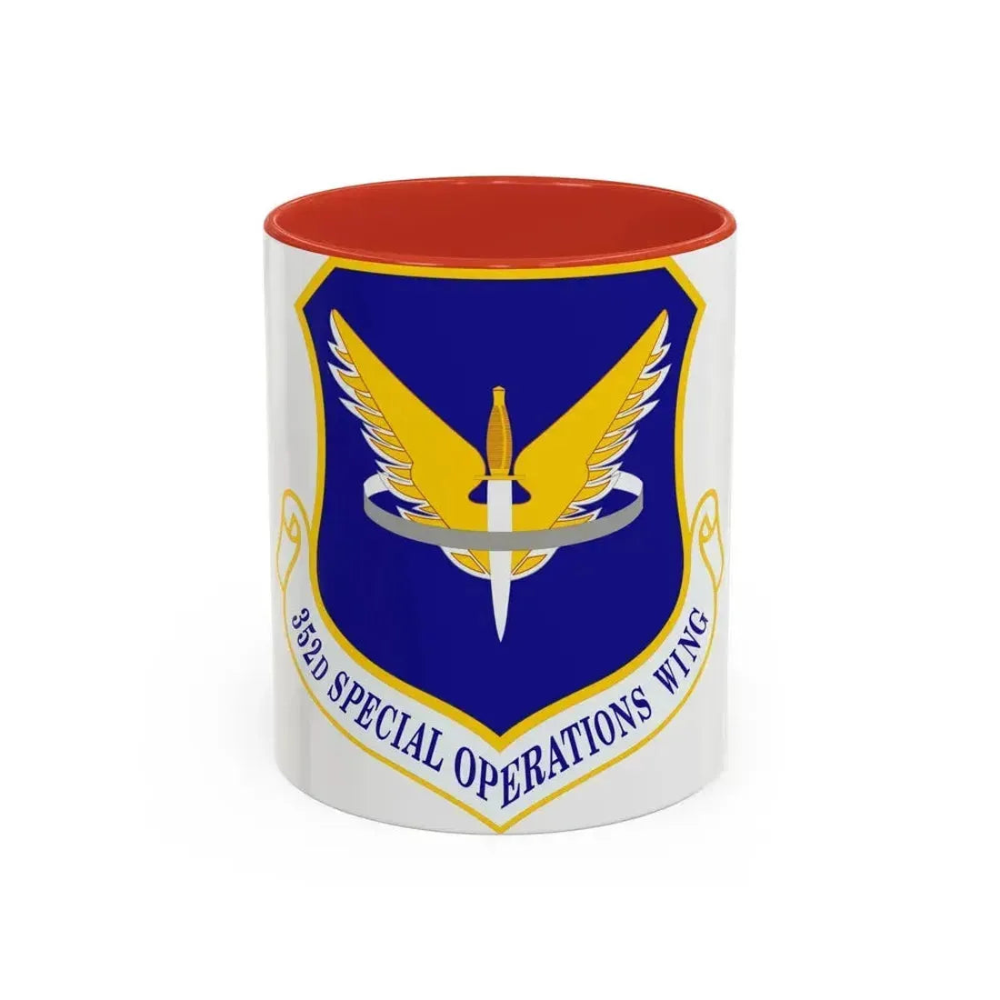 352 Special Operations Wing AFSOC (U.S. Air Force) Accent Coffee Mug 11oz Red - Go Mug Yourself