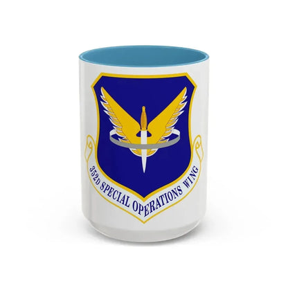 352 Special Operations Wing AFSOC (U.S. Air Force) Accent Coffee Mug 15oz Light Blue - Go Mug Yourself
