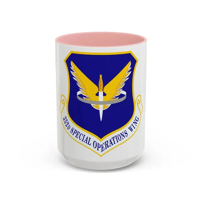 352 Special Operations Wing AFSOC (U.S. Air Force) Accent Coffee Mug 15oz Pink - Go Mug Yourself