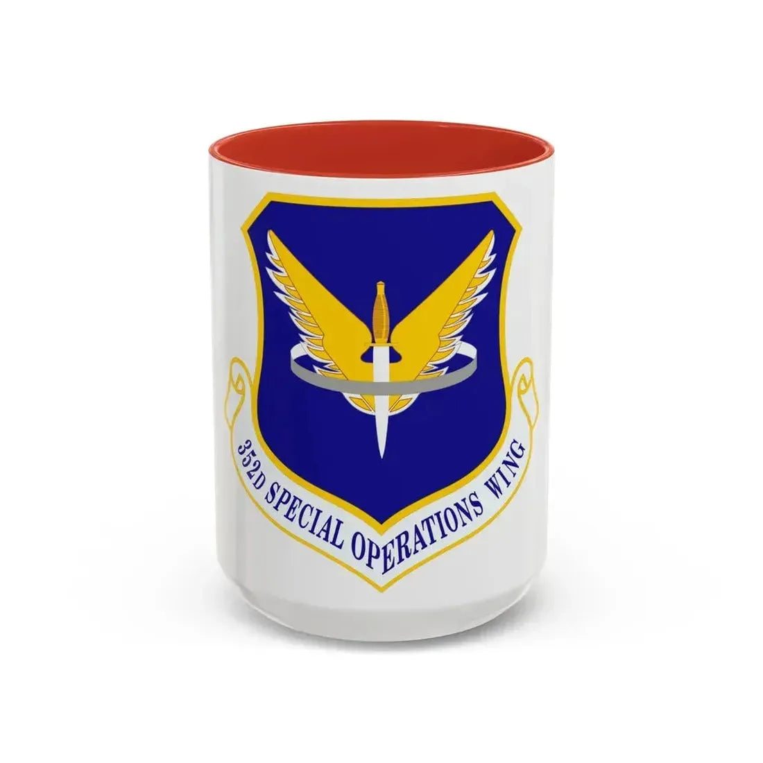352 Special Operations Wing AFSOC (U.S. Air Force) Accent Coffee Mug 15oz Red - Go Mug Yourself