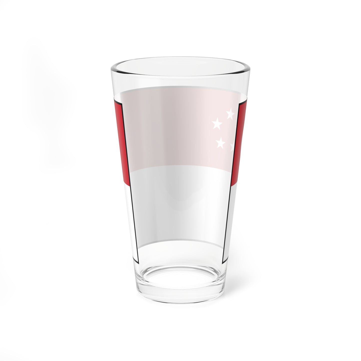 Flag of Singapore bordered (Singapore) Pint Glass 16oz