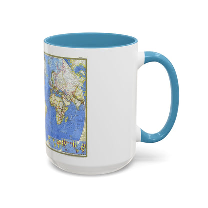 World Map (1965) (Map) Accent Coffee Mug