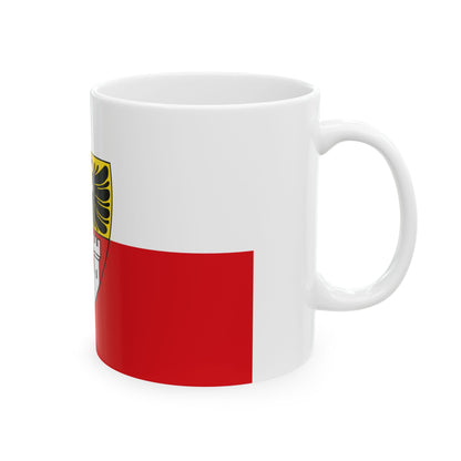 Flag of Duisburg mit Wappen Germany - White Coffee Mug-Go Mug Yourself