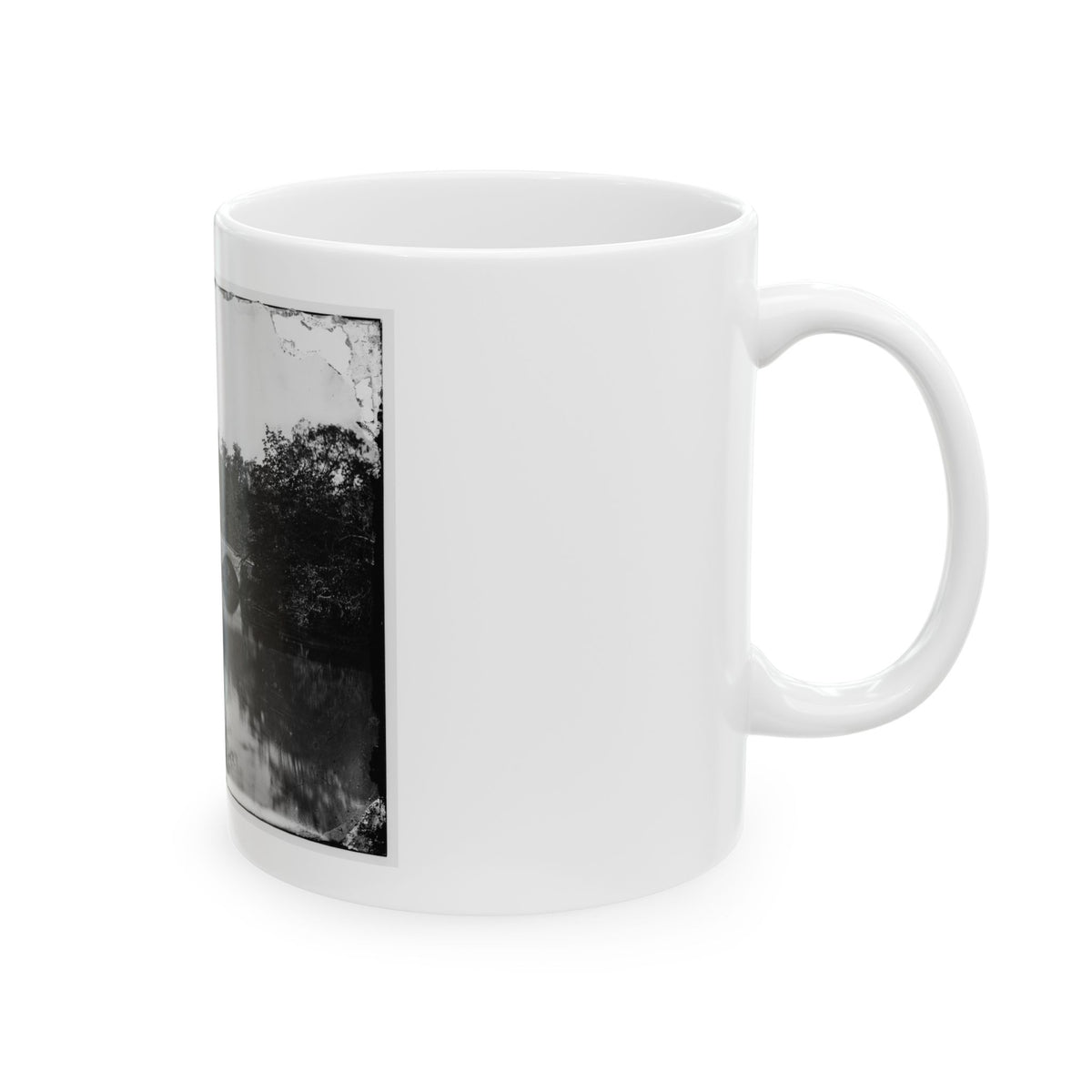 Antietam, Maryland. Antietam Bridge, Looking Down Stream (U.S. Civil War) White Coffee Mug