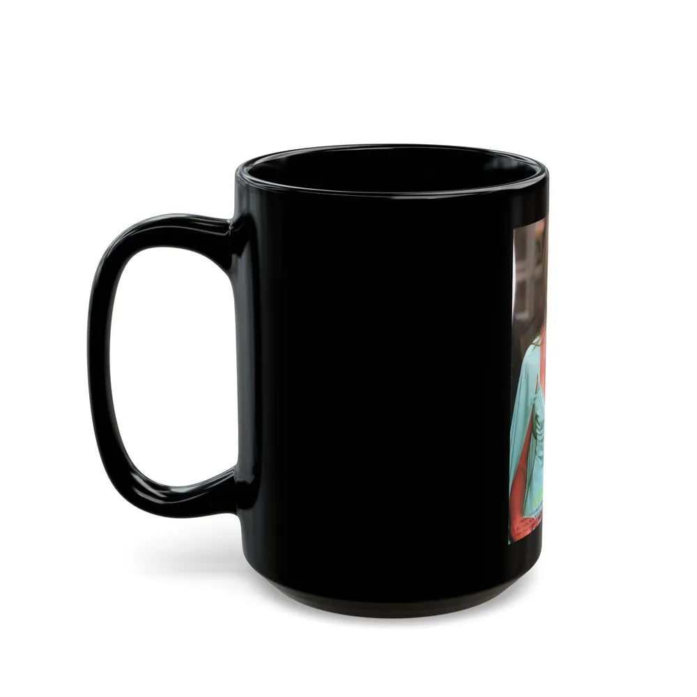 Katharine Ross #74 (Vintage Female Icon) Black Coffee Mug-Go Mug Yourself