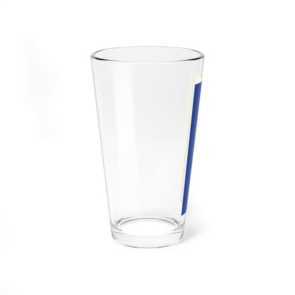 Flag blue yellow 2x5 (Germany) Pint Glass 16oz