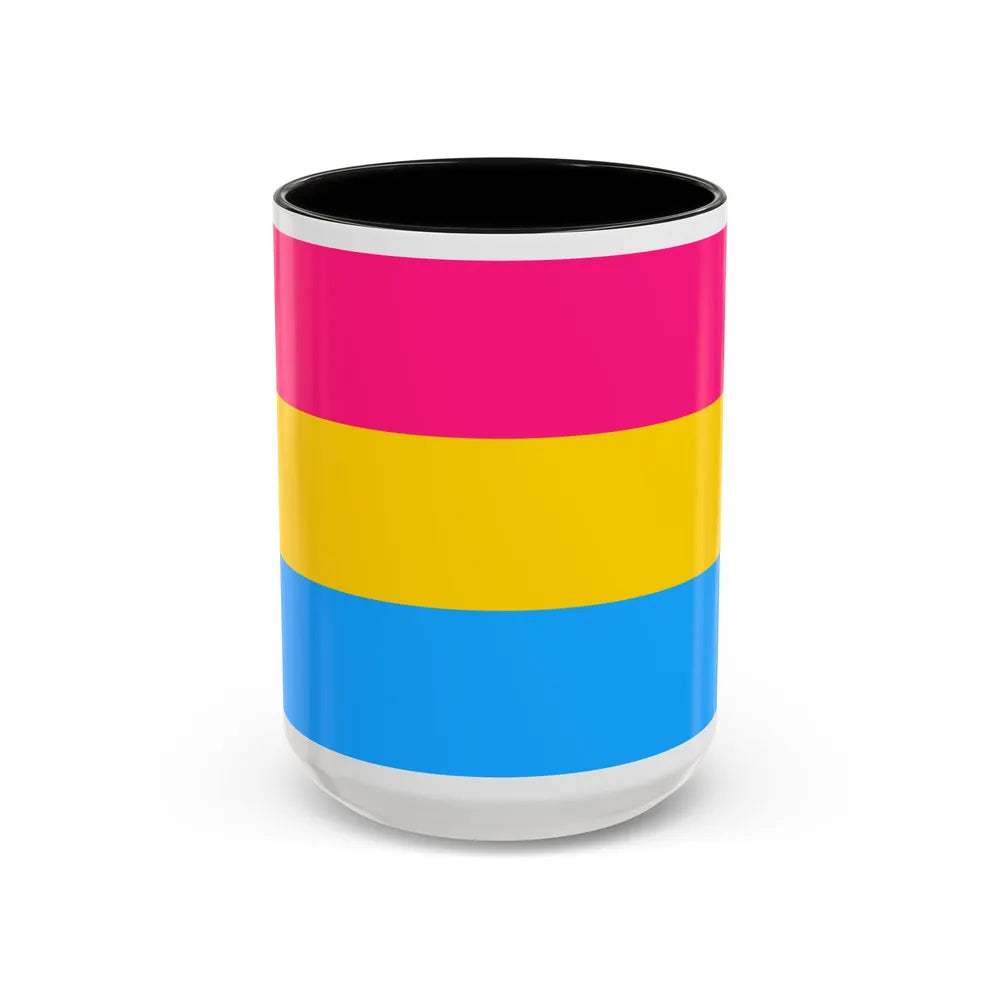 Pansexuality Pride Flag - Accent Coffee Mug-15oz-Black-Go Mug Yourself