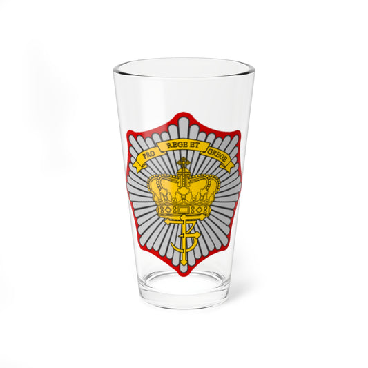 Emblem for the Danish Royal Life Guards Musical Corps (Denmark) (Coat of Arms) Pint Glass 16oz