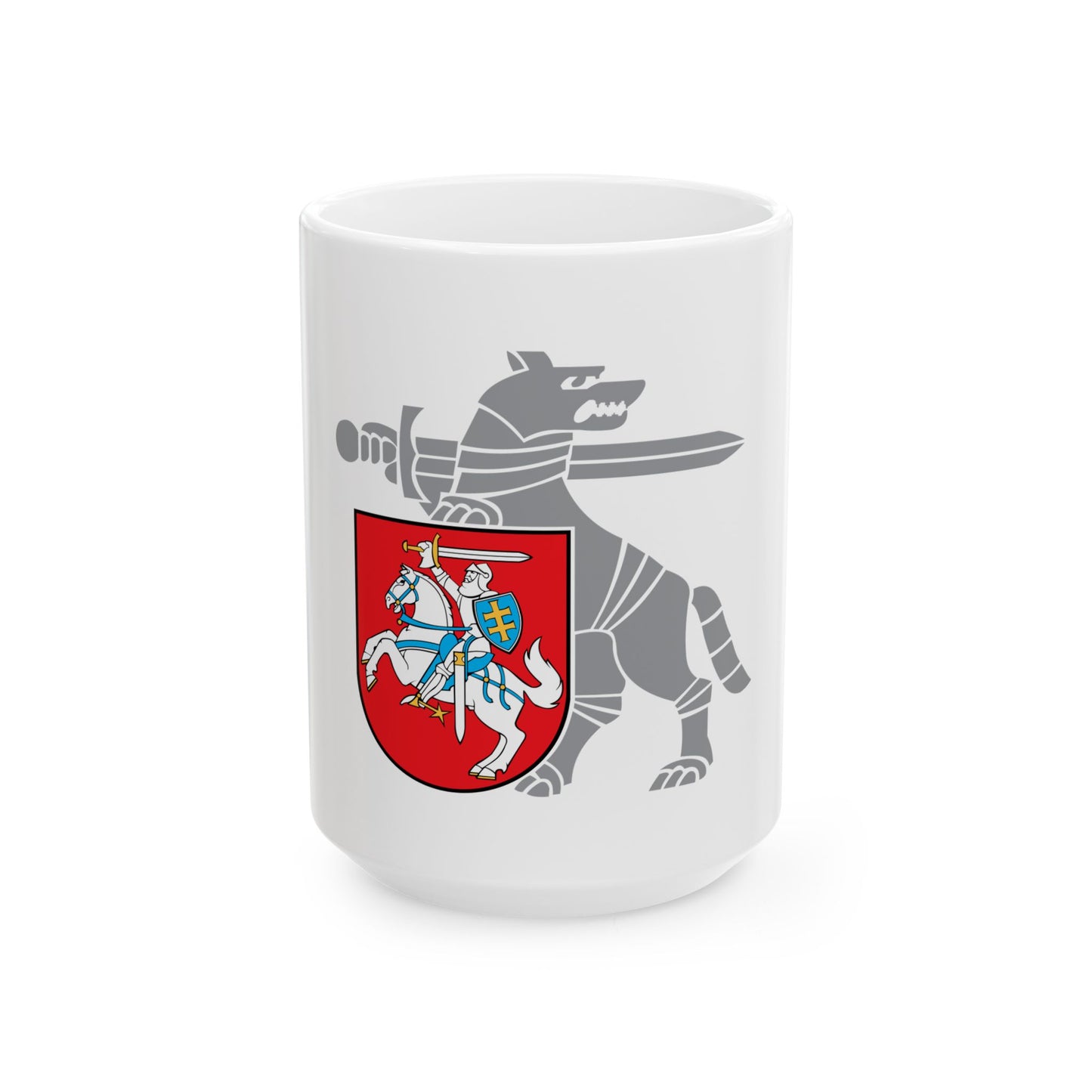 Coat of Arms Ministry of National Defence Lithuania - White Coffee Mug