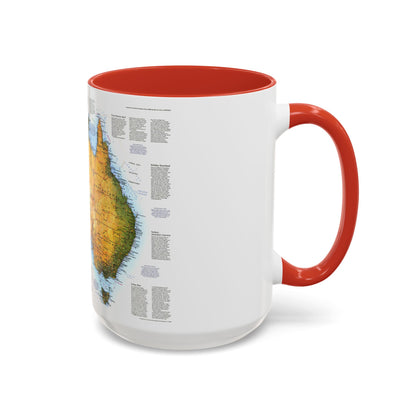 Australia - A Traveller's Look (1988) (Map) Accent Coffee Mug