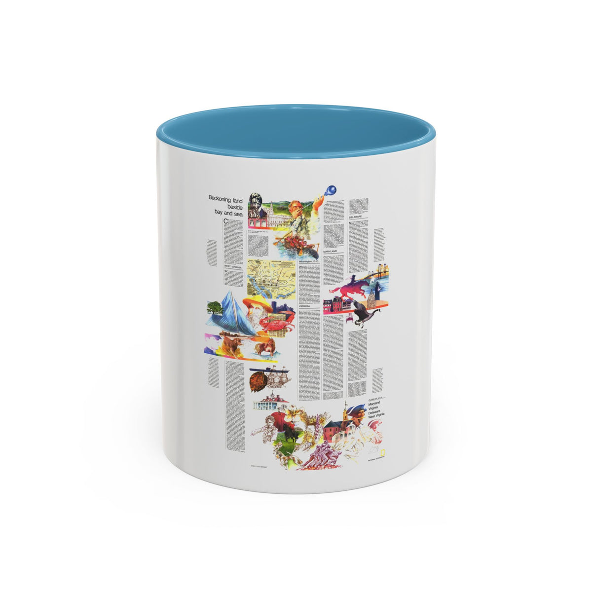 USA - Mid-Atlantic States 2 (1976) (Map) Accent Coffee Mug