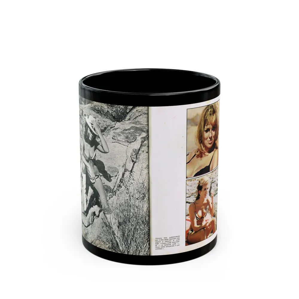 Julie Ege #215 (Vintage Female Icon) Black Coffee Mug-11oz-Go Mug Yourself