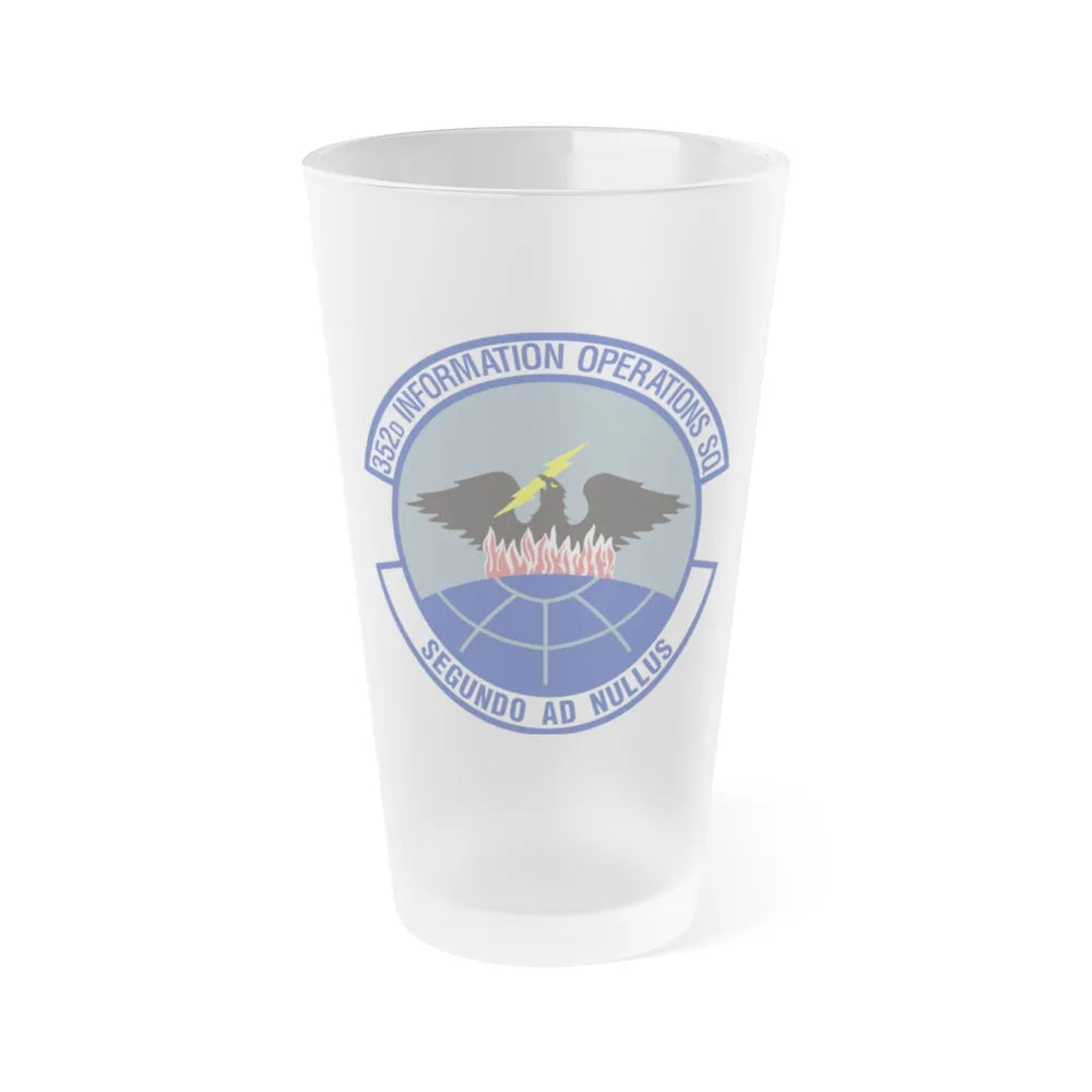 352d Information Operations Squadron (U.S. Air Force) Frosted Pint Glass 16oz-16oz-Frosted-Go Mug Yourself