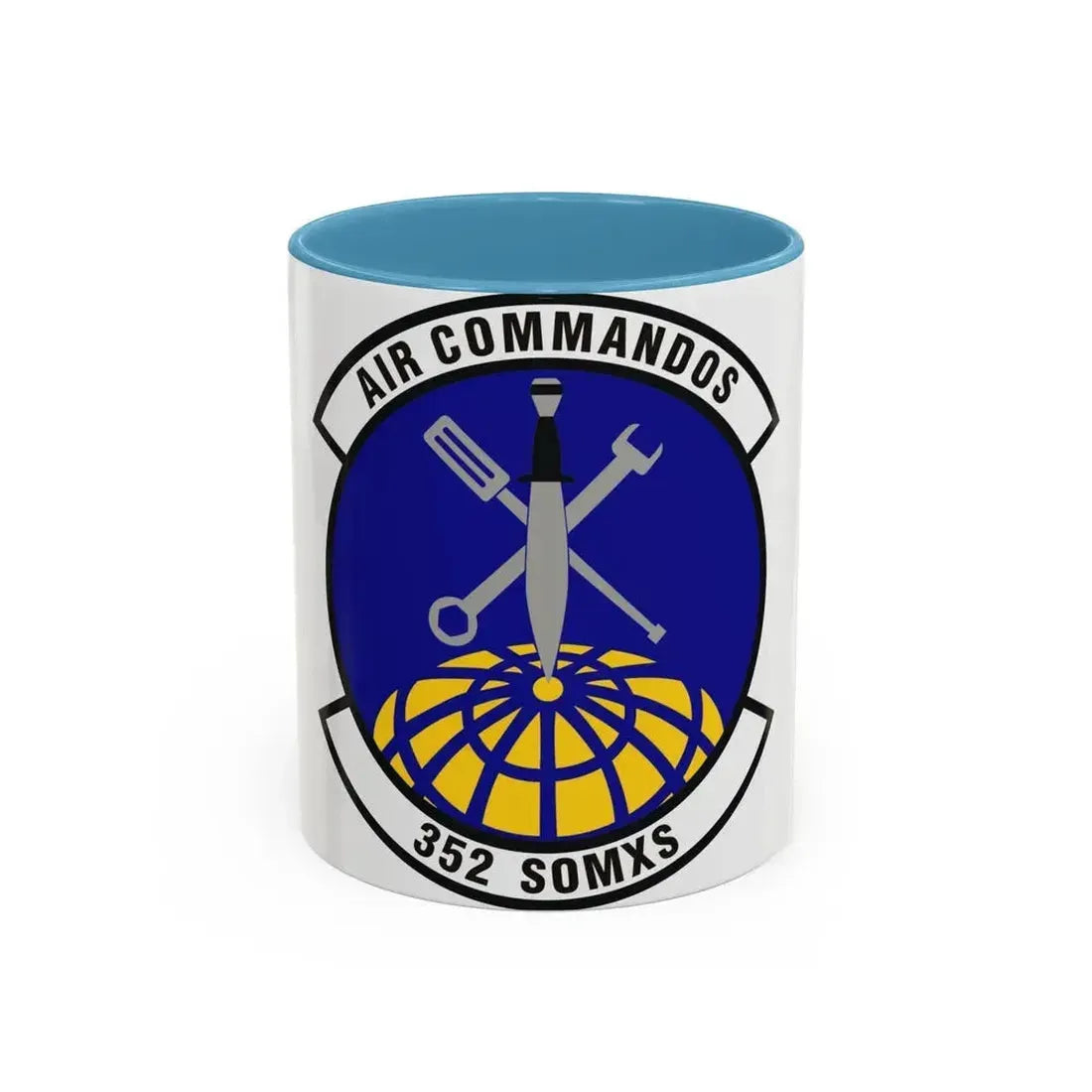 352d Special Operations Maintenance Squadron (U.S. Air Force) Accent Coffee Mug 11oz Light Blue - Go Mug Yourself