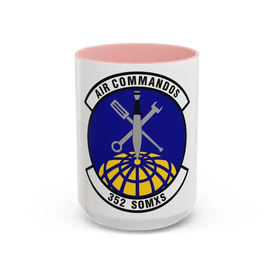 352d Special Operations Maintenance Squadron (U.S. Air Force) Accent Coffee Mug 15oz Pink - Go Mug Yourself