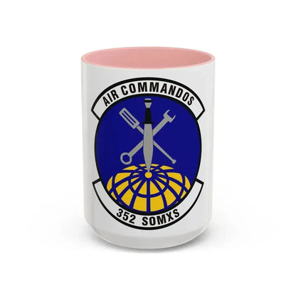 352d Special Operations Maintenance Squadron (U.S. Air Force) Accent Coffee Mug 15oz Pink - Go Mug Yourself