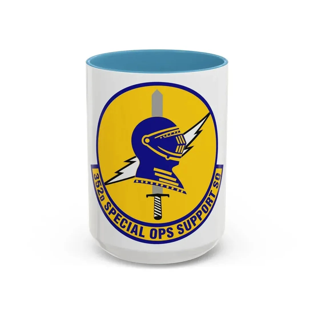 352d Special Operations Support Squadron (U.S. Air Force) Accent Coffee Mug 15oz Light Blue - Go Mug Yourself