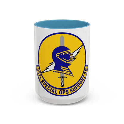 352d Special Operations Support Squadron (U.S. Air Force) Accent Coffee Mug 15oz Light Blue - Go Mug Yourself