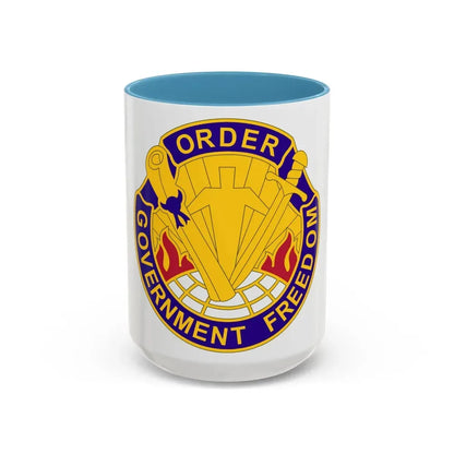353 Civil Affairs Command 2 (U.S. Army) Accent Coffee Mug 15oz Light Blue - Go Mug Yourself