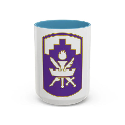 353 Civil Affairs Command 3 (U.S. Army) Accent Coffee Mug 15oz Light Blue - Go Mug Yourself