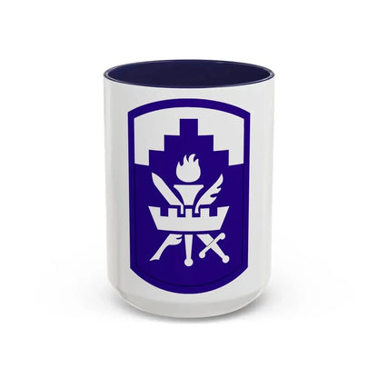 353 Civil Affairs Command (U.S. Army) Accent Coffee Mug 15oz Navy - Go Mug Yourself