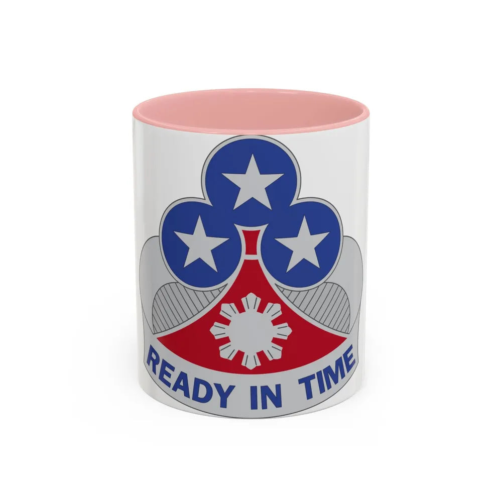 353 Engineer Group (U.S. Army) Accent Coffee Mug-11oz-Pink-Go Mug Yourself