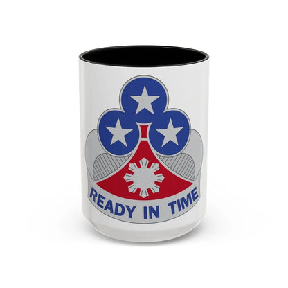 353 Engineer Group (U.S. Army) Accent Coffee Mug-15oz-Black-Go Mug Yourself