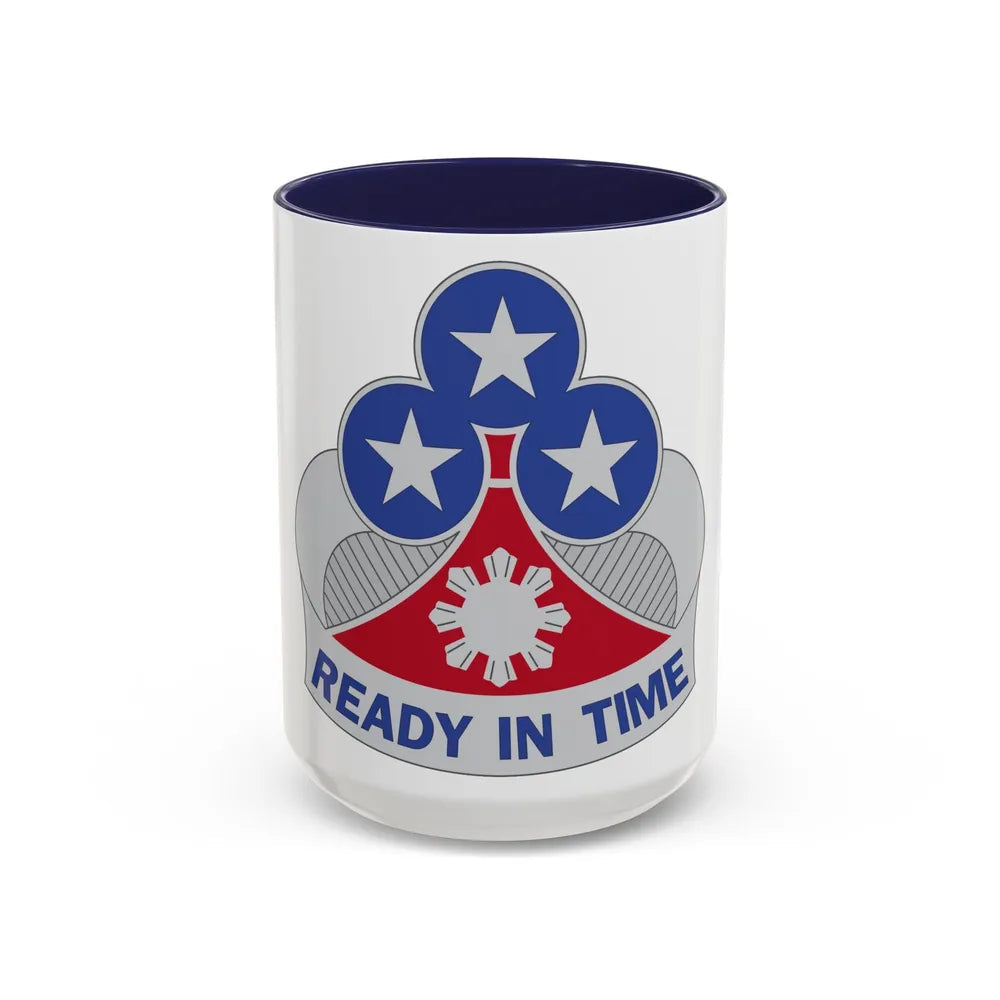 353 Engineer Group (U.S. Army) Accent Coffee Mug-15oz-Navy-Go Mug Yourself