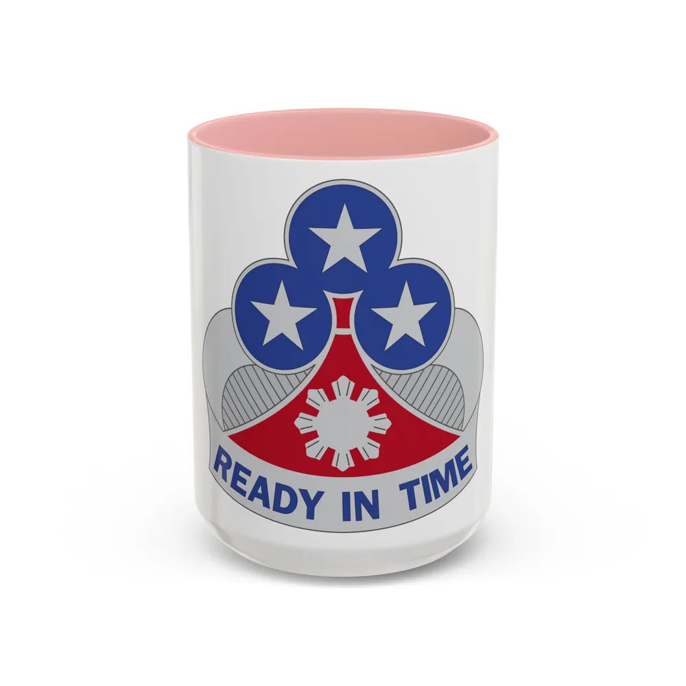 353 Engineer Group (U.S. Army) Accent Coffee Mug-15oz-Pink-Go Mug Yourself