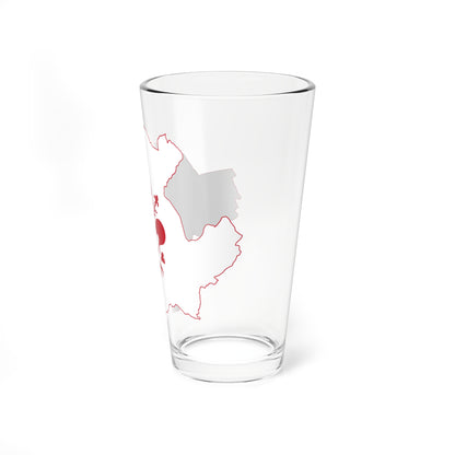 Flag map of Florence (Italy) Pint Glass 16oz