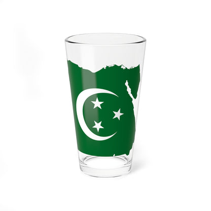 Flag map of Egypt 1922-1952 (Egypt) Pint Glass 16oz