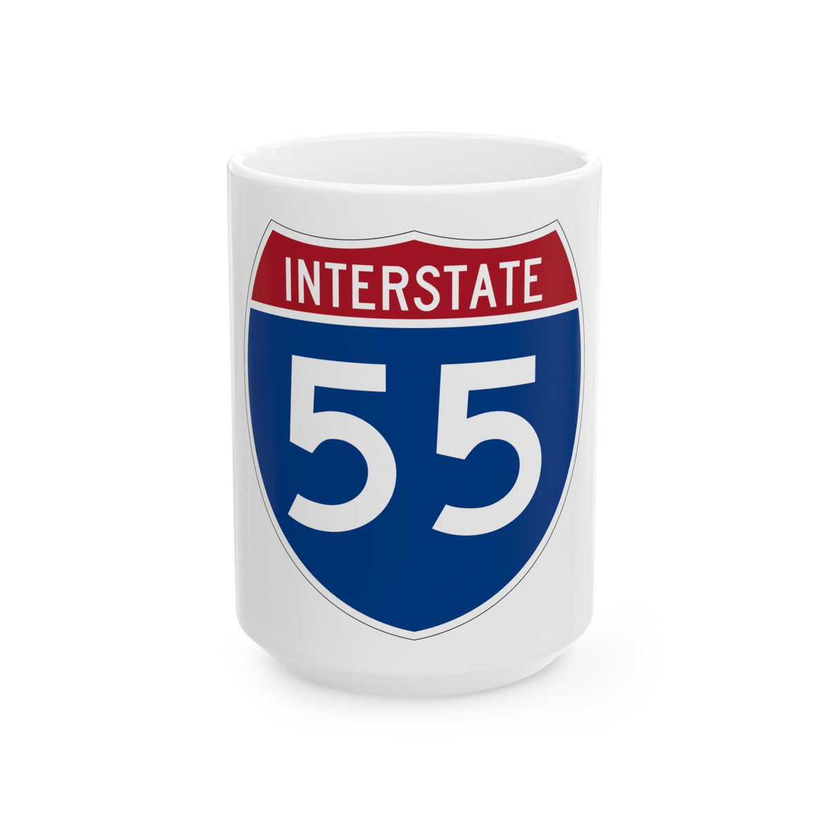 Interstate 55 (U.S. Highways) White Coffee Mug