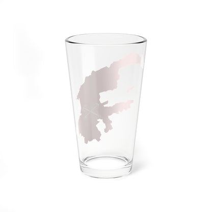 Flag-map of Saint Petersburg (Russia) Pint Glass 16oz