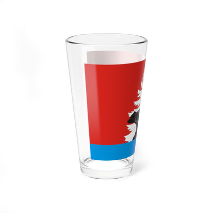 Flag of Ziminsky rayon Irkutsk oblast (Russia) Pint Glass 16oz