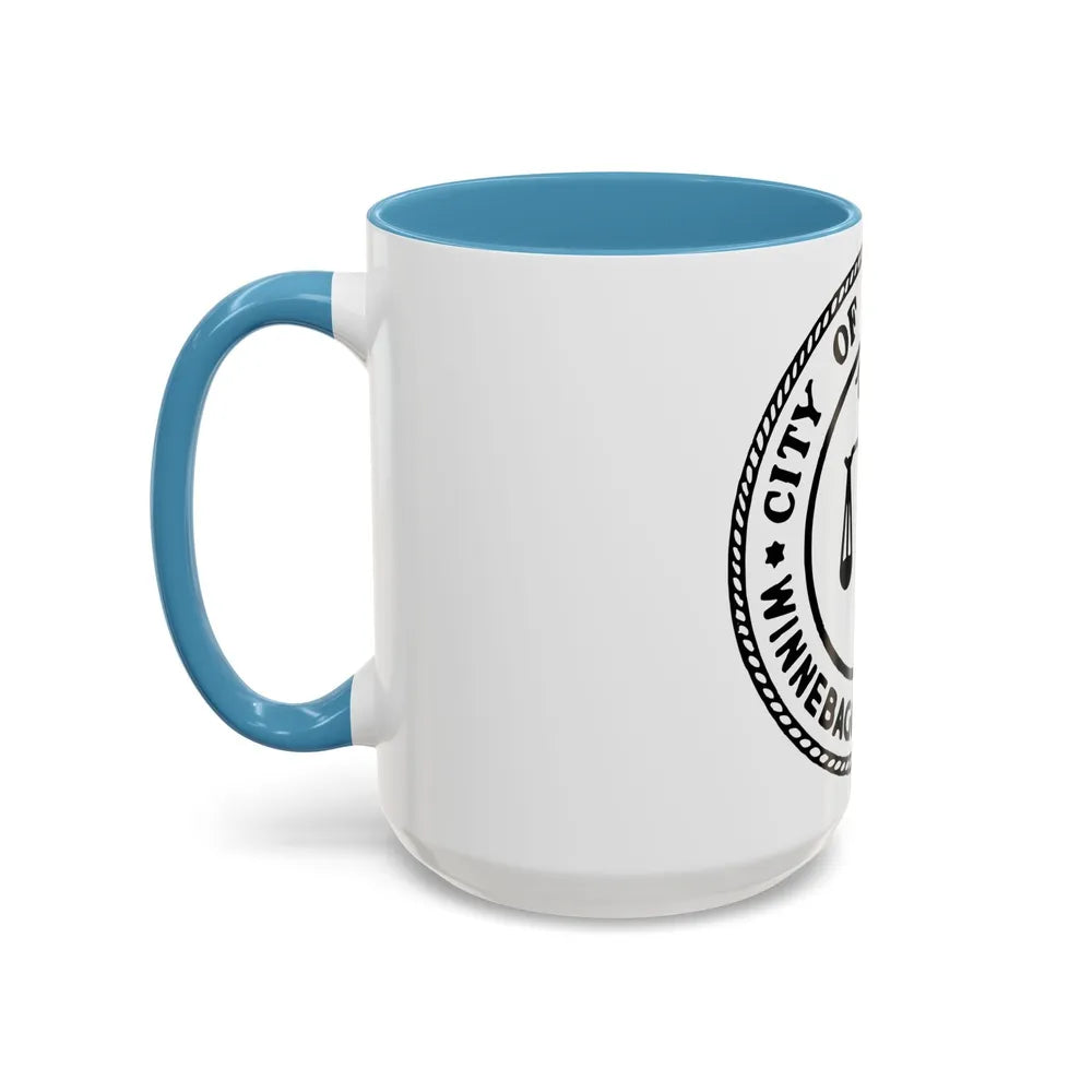 Seal of Rockford Illinois - Accent Coffee Mug-Go Mug Yourself