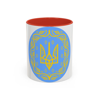Coat of arms of Ukrainian People's Republic 2 - Accent Coffee Mug
